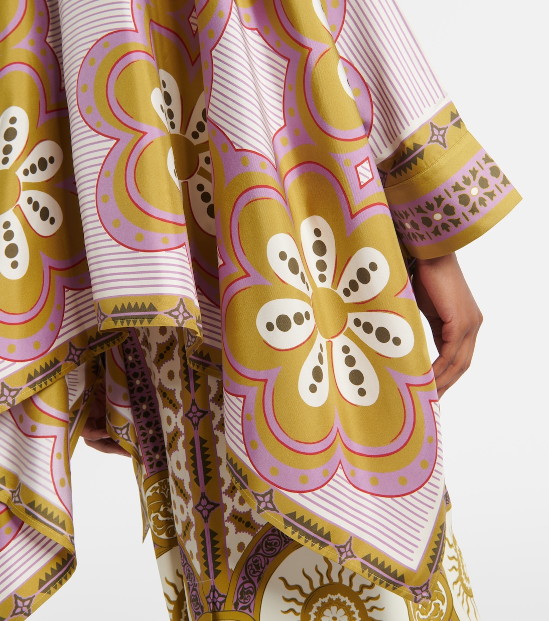 Foulard printed silk twill shirt | La DoubleJ