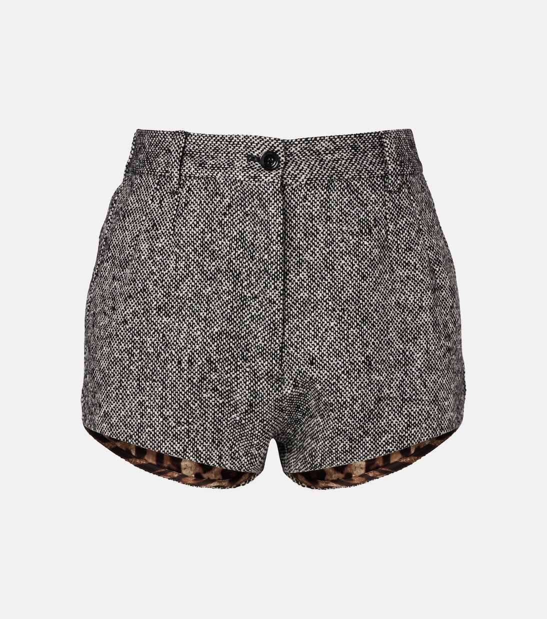 High-rise wool and cotton-blend shorts | Dolce&Gabbana