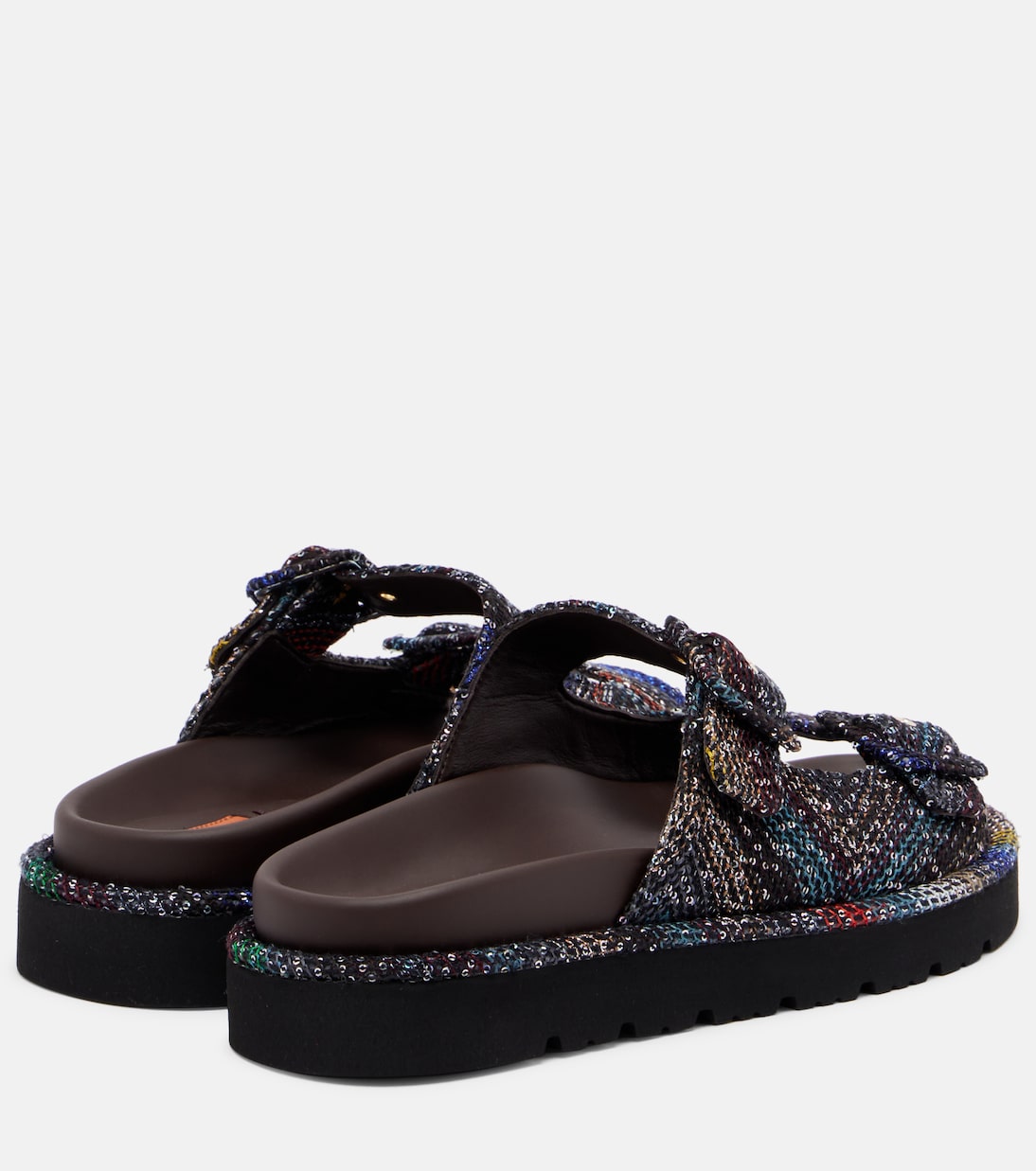 Zigzag sequined leather sandals | Missoni