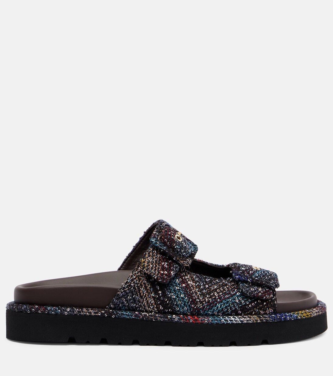 Zigzag sequined leather sandals | Missoni