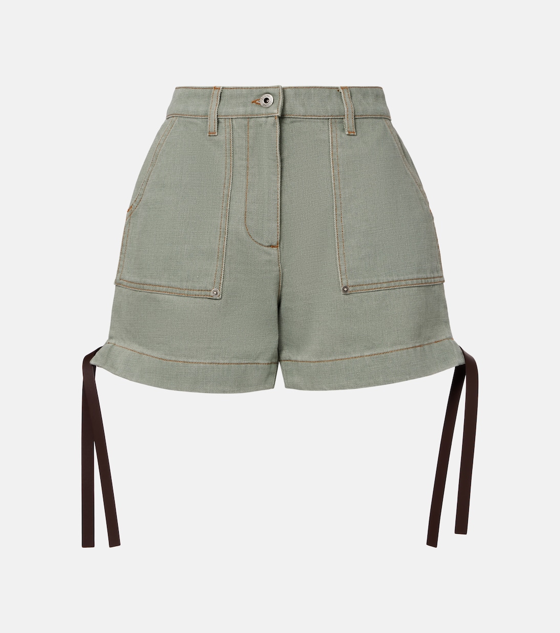 Shorts cargo de algodón de tiro alto | Loewe