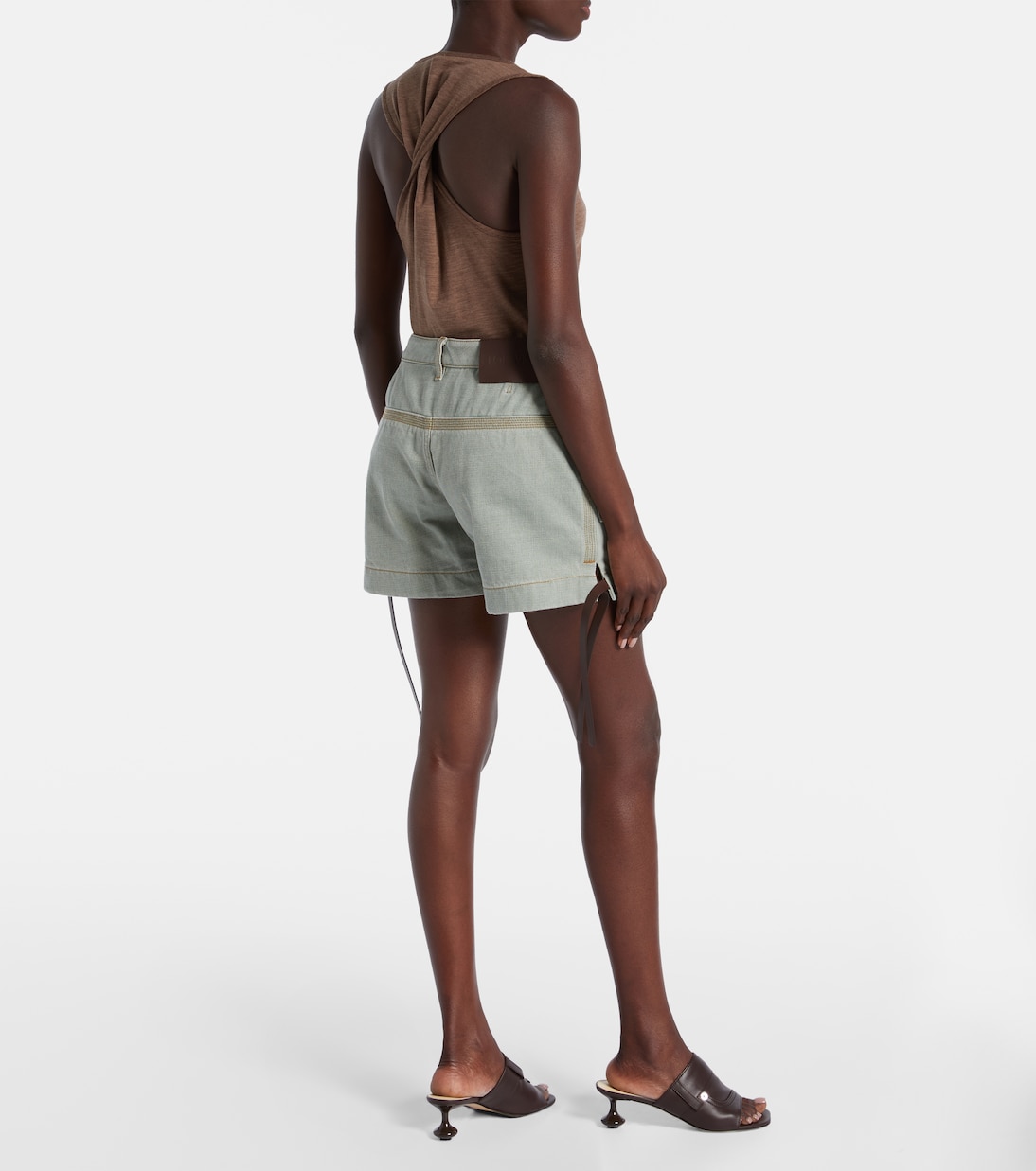 Shorts cargo de algodón de tiro alto | Loewe