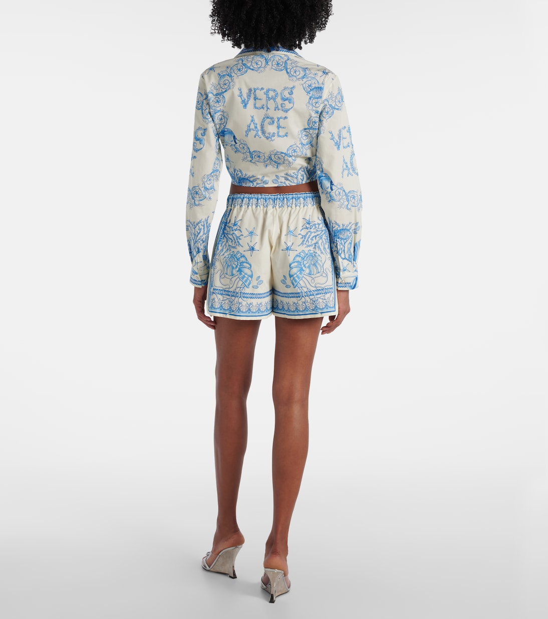 Shorts Underwater Barocco de popelín de algodón | Versace