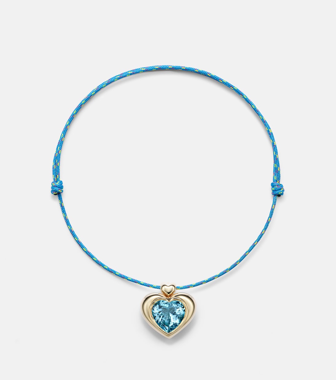 Halskette Cupid's Big Heart aus 14kt Gelbgold mit Topas | Roxanne First