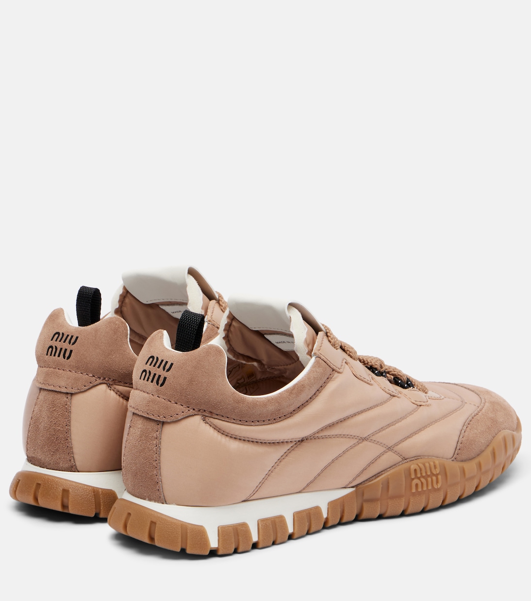 Suede-trimmed sneakers | Miu Miu