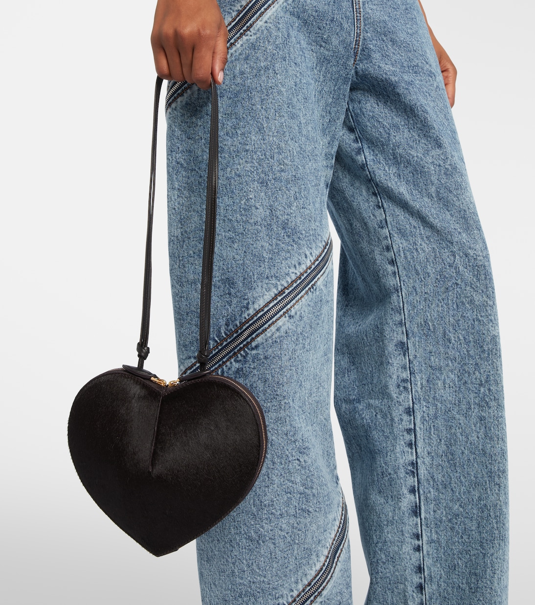 Le Cœur calf hair shoulder bag | Alaïa