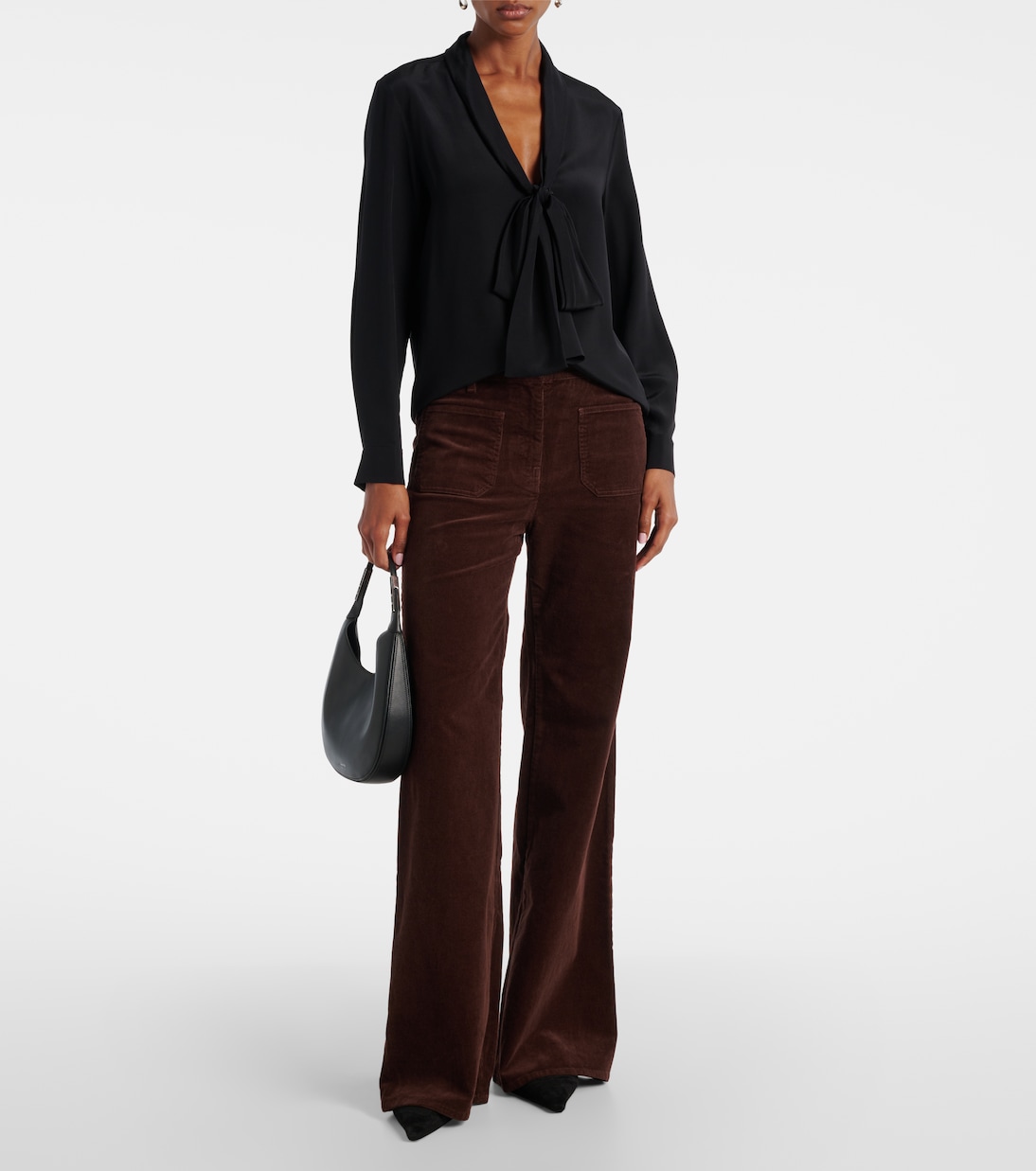 Angelique bow-detail silk blouse | Nili Lotan