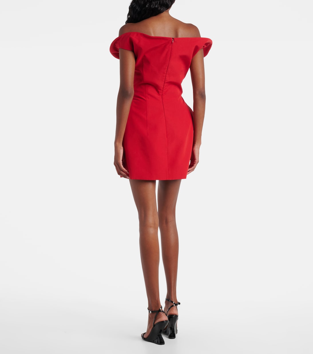 Asymmetric cotton-blend minidress | Magda Butrym