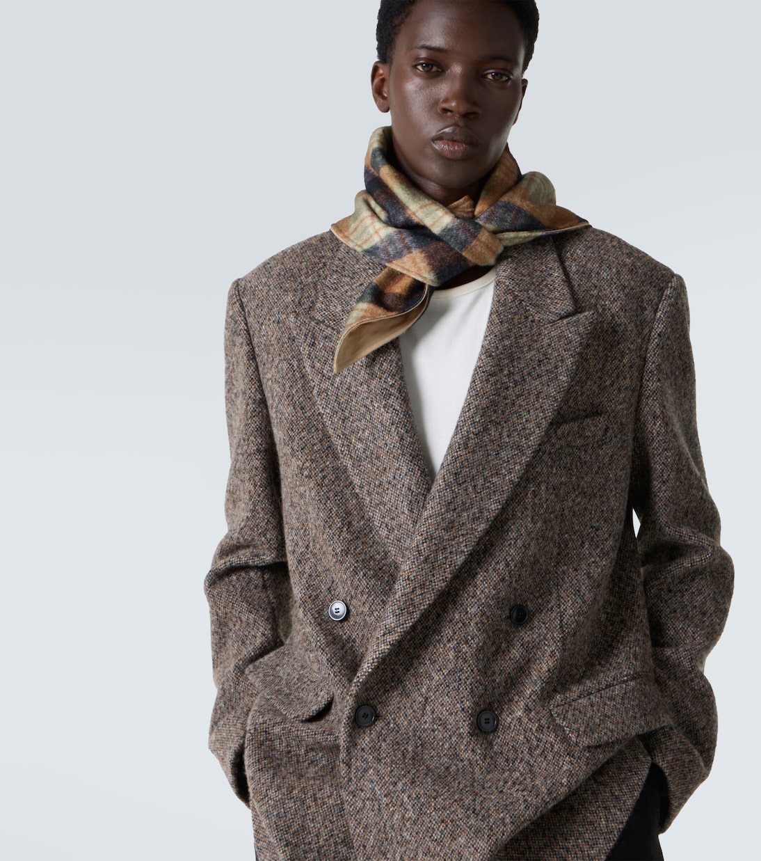 Checked wool scarf | Dries Van Noten