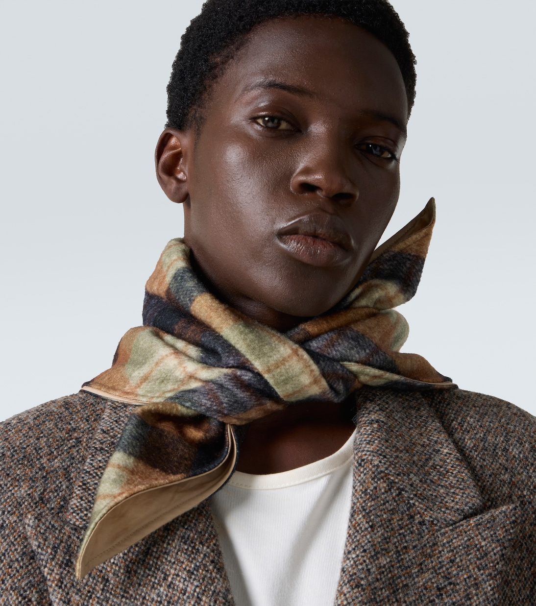 Checked wool scarf | Dries Van Noten