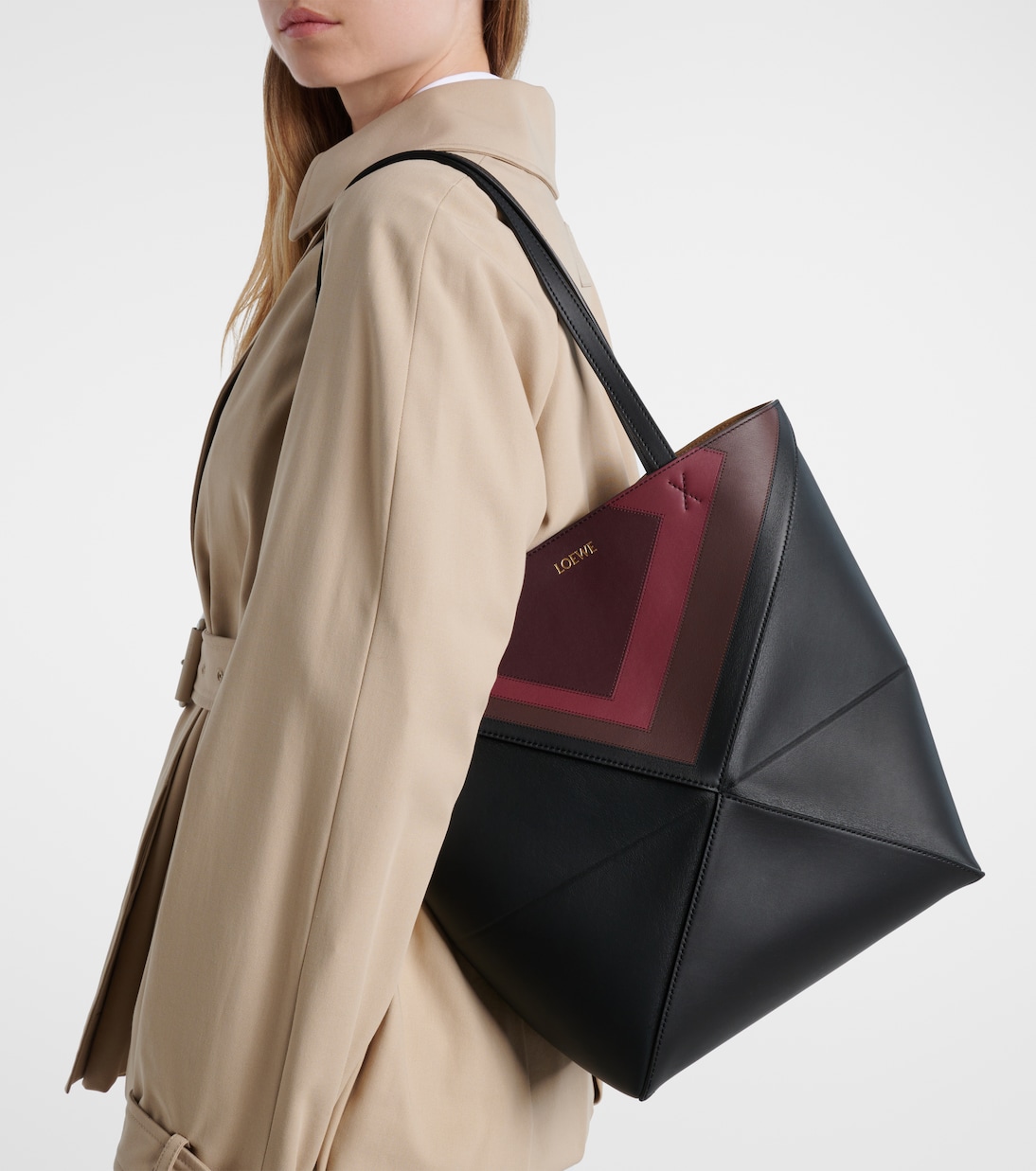 Puzzle Fold Square Medium leather tote bag | Loewe