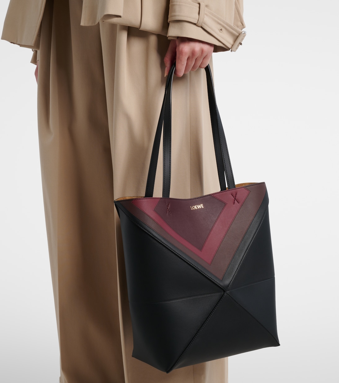 Puzzle Fold Square Medium leather tote bag | Loewe