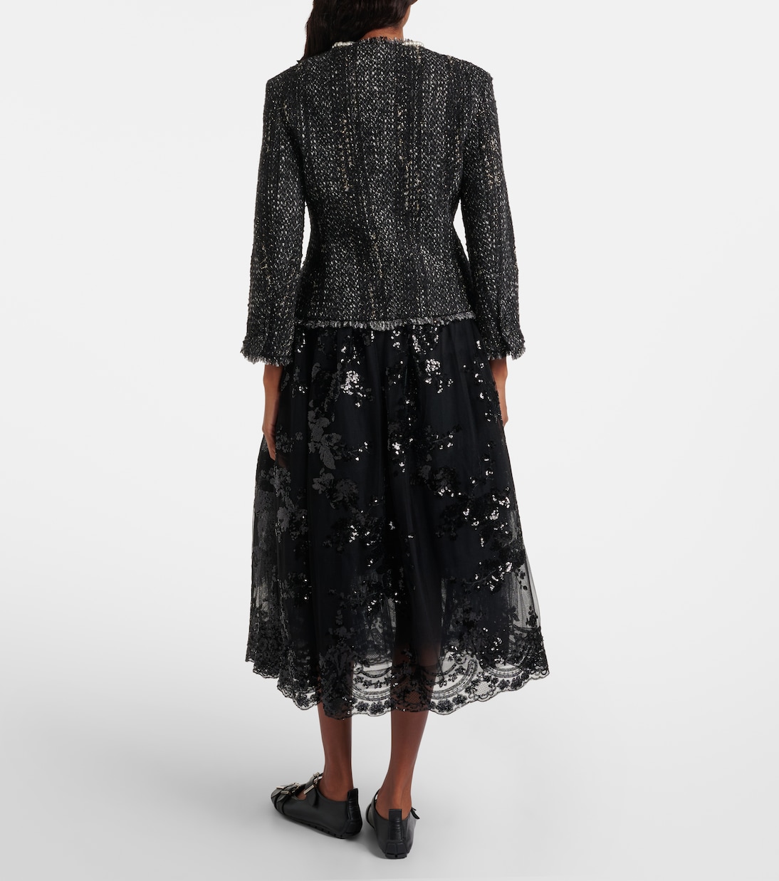 亮片中长半身裙 | Simone Rocha