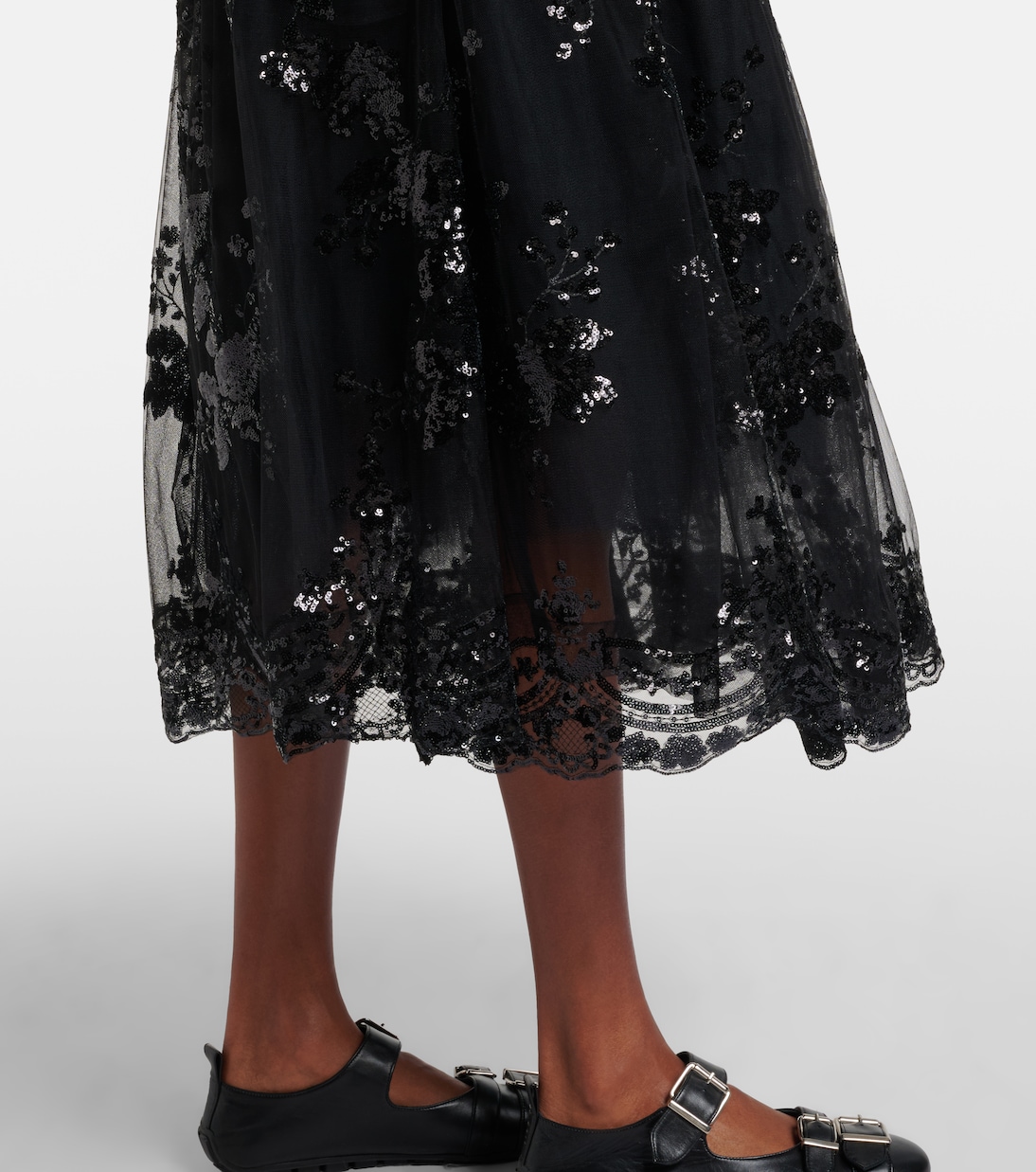 亮片中长半身裙 | Simone Rocha