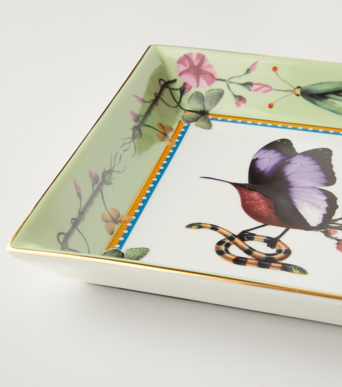Butterbird porcelain decorative tray | La DoubleJ