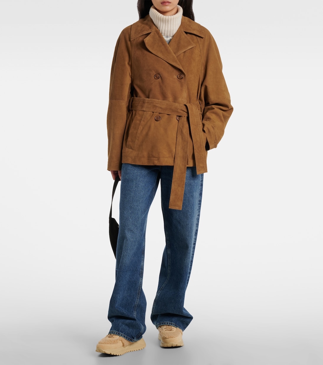 Malaga 27 suede-trimmed shearling platform sneakers | Bogner