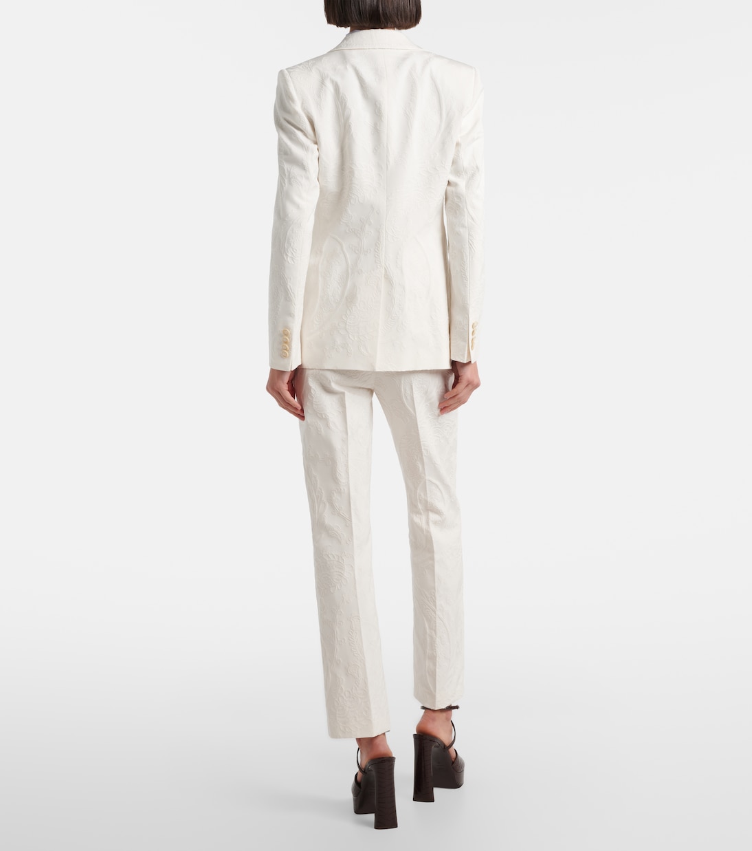 Paisley jacquard cropped flared jeans | Etro