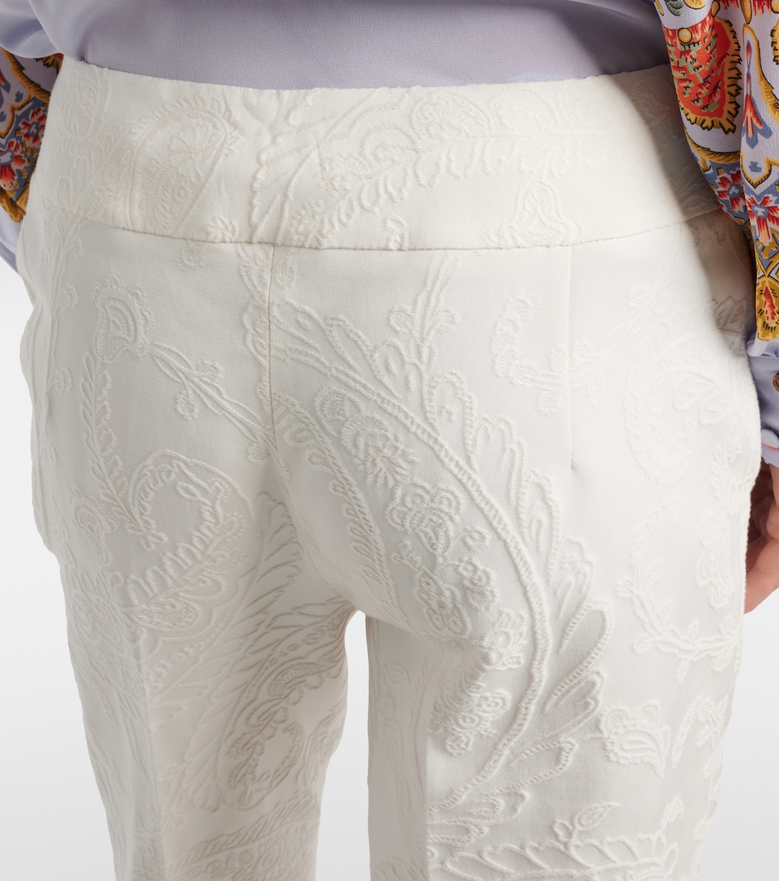 Paisley jacquard cropped flared jeans | Etro