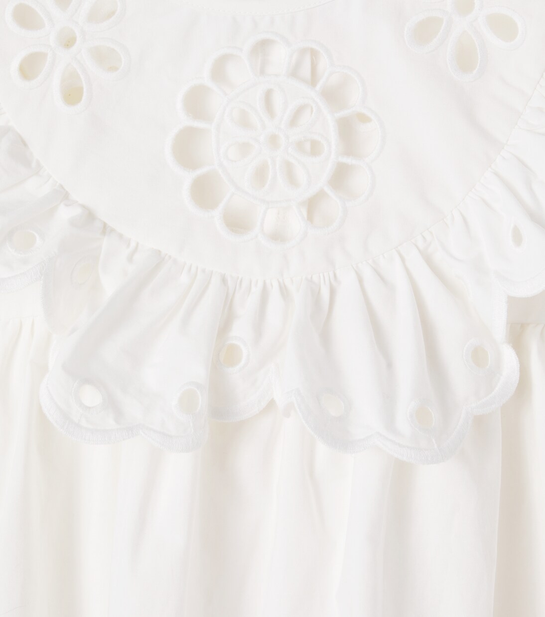 Awaken embroidered scalloped cotton dress | Zimmermann Kids