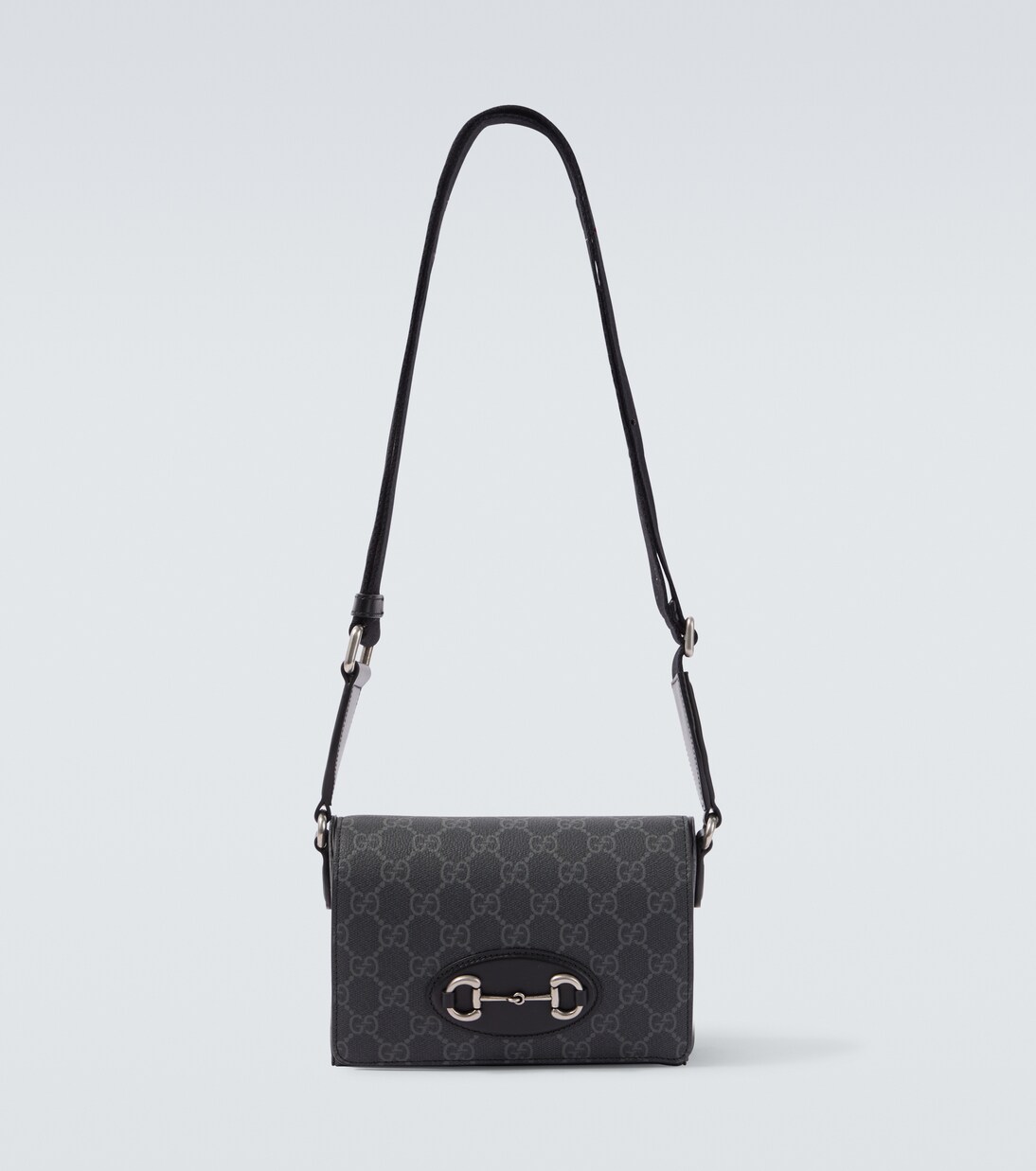 GG Supreme leather-trimmed canvas crossbody bag | Gucci