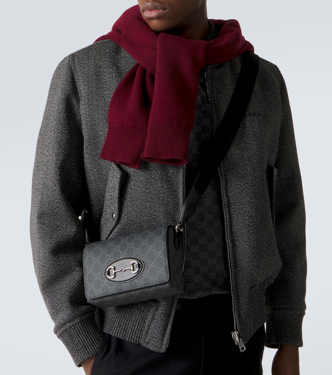 GG Supreme leather-trimmed canvas crossbody bag | Gucci