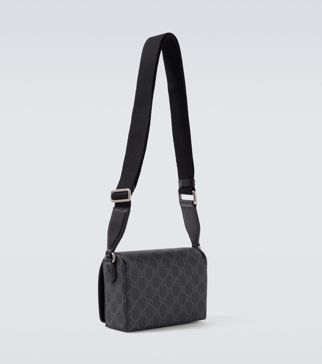 GG Supreme leather-trimmed canvas crossbody bag | Gucci