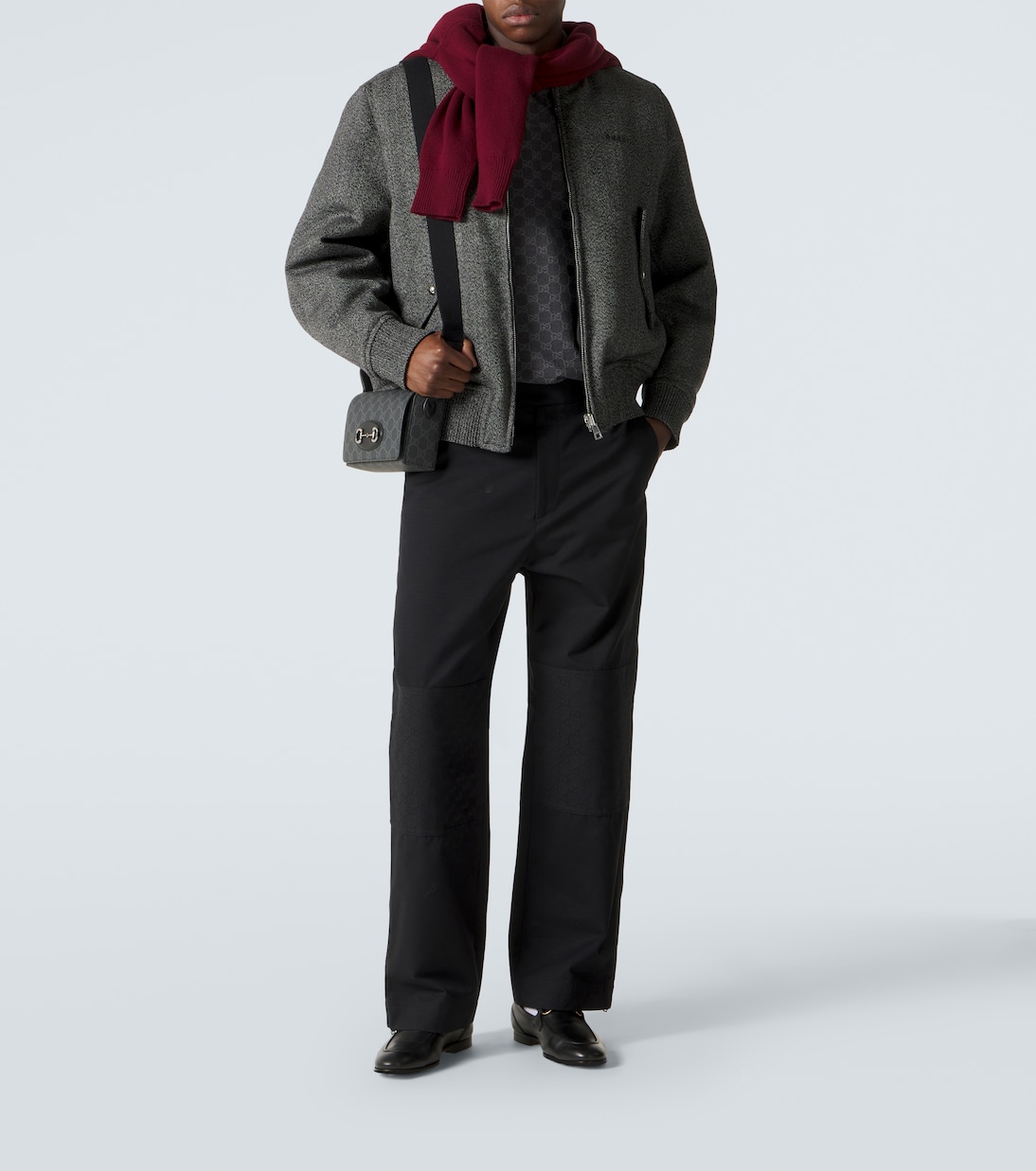 GG Supreme leather-trimmed canvas crossbody bag | Gucci