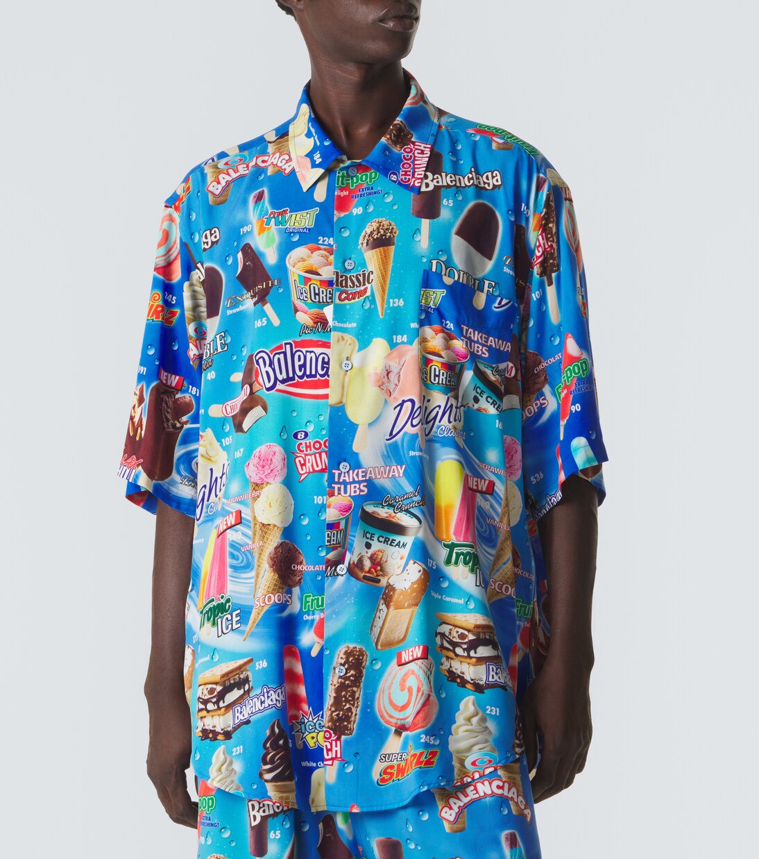 Printed satin shirt | Balenciaga