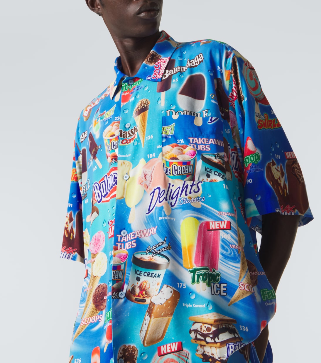 Printed satin shirt | Balenciaga