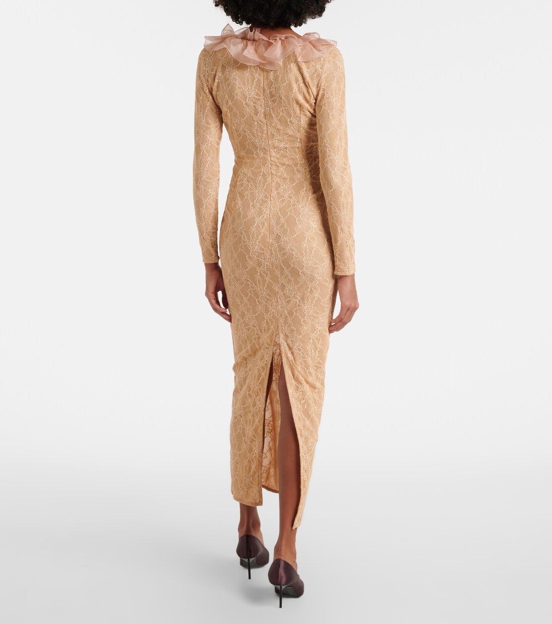 Ruffled lace midi dress | Alessandra Rich