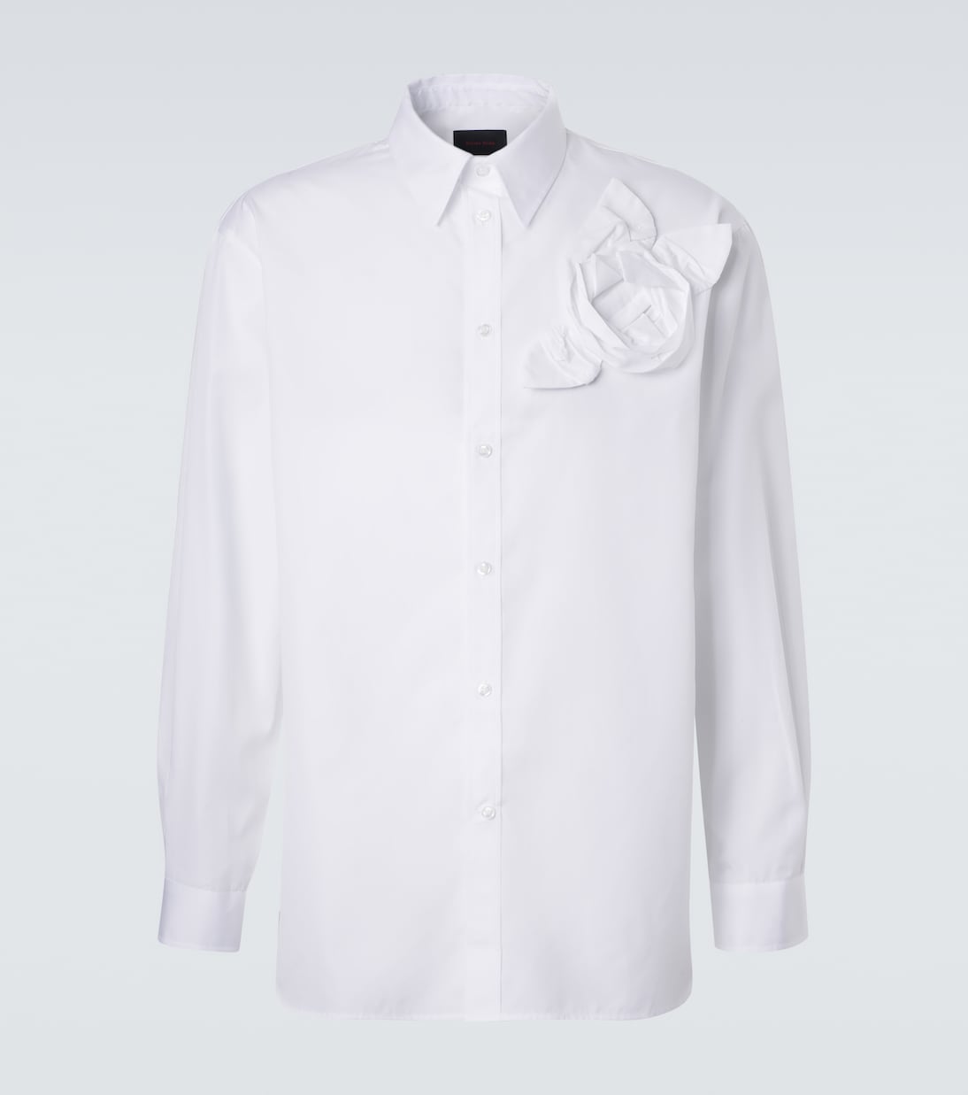 Floral-appliqué cotton poplin shirt | Simone Rocha