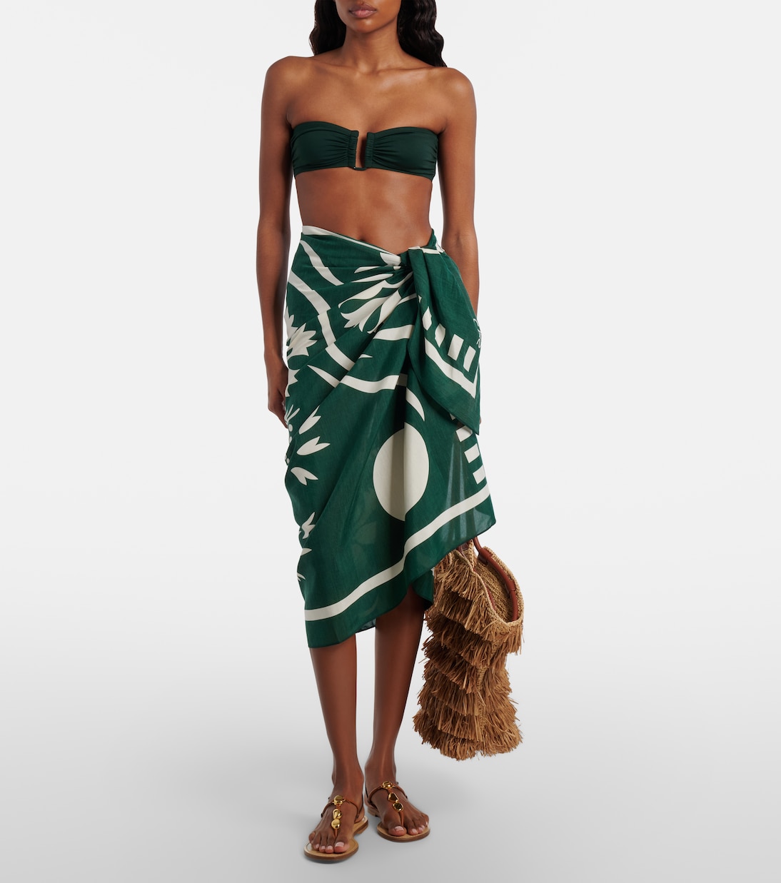 Bedruckter Pareo Mandara aus Baumwolle und Seide | Eres