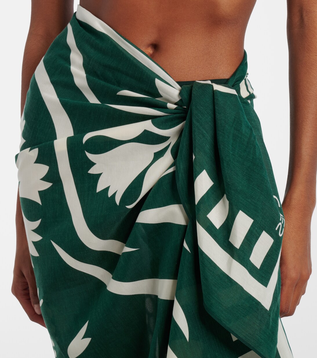 Bedruckter Pareo Mandara aus Baumwolle und Seide | Eres