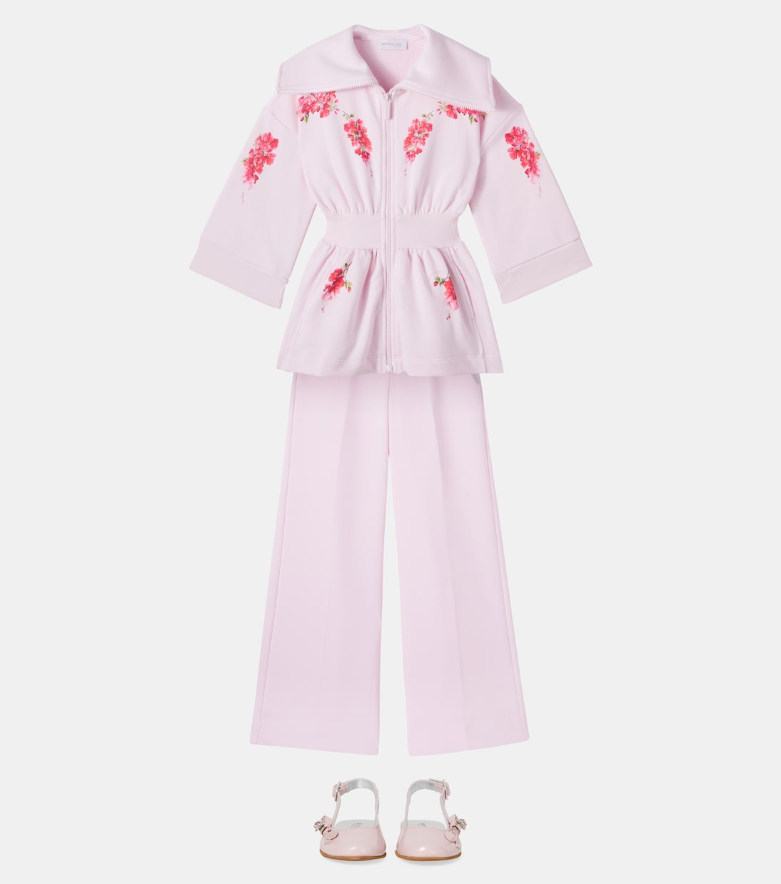 Sweat-shirt en coton mélangé à fleurs | Monnalisa