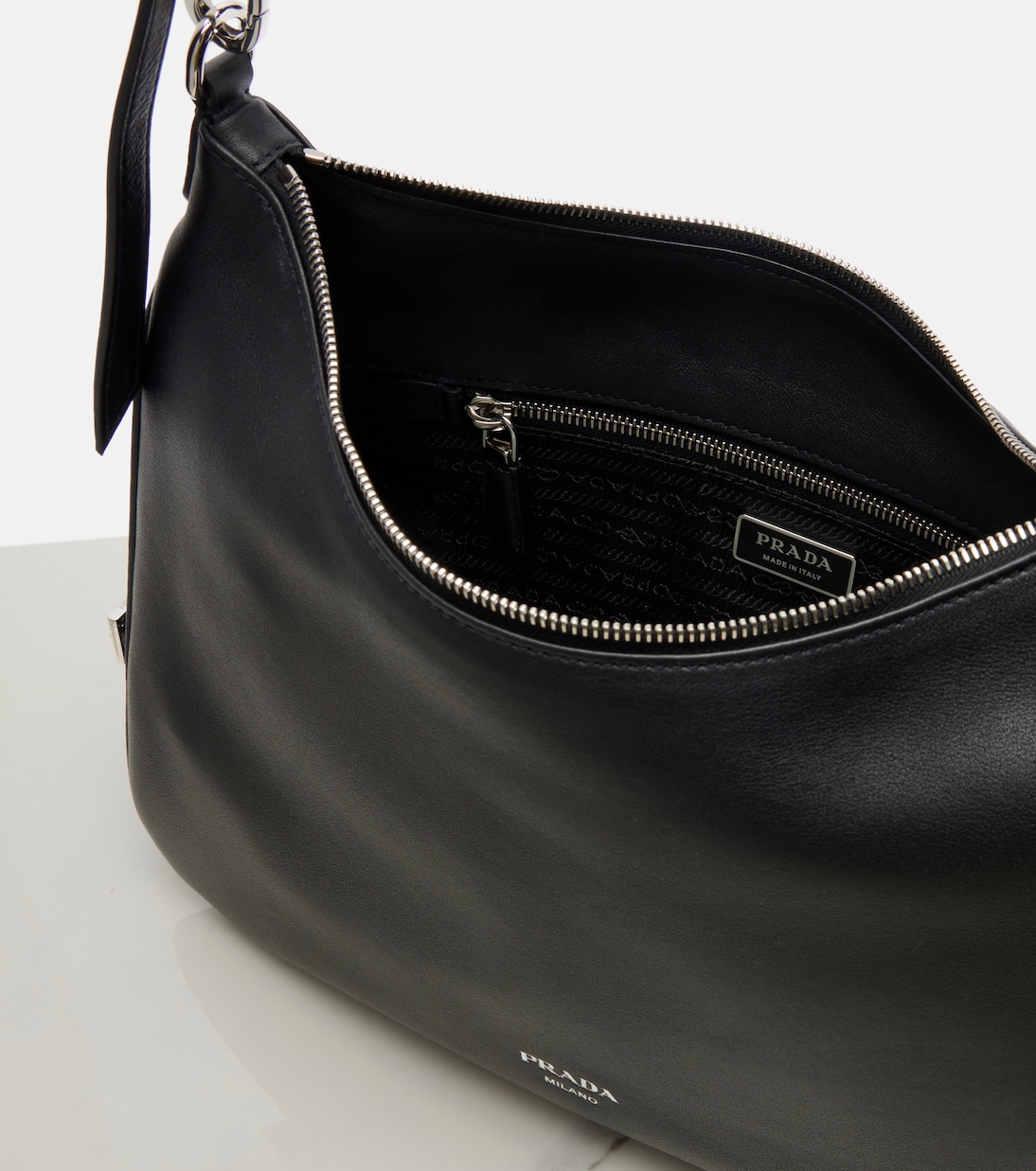 Aimee Large leather shoulder bag | Prada