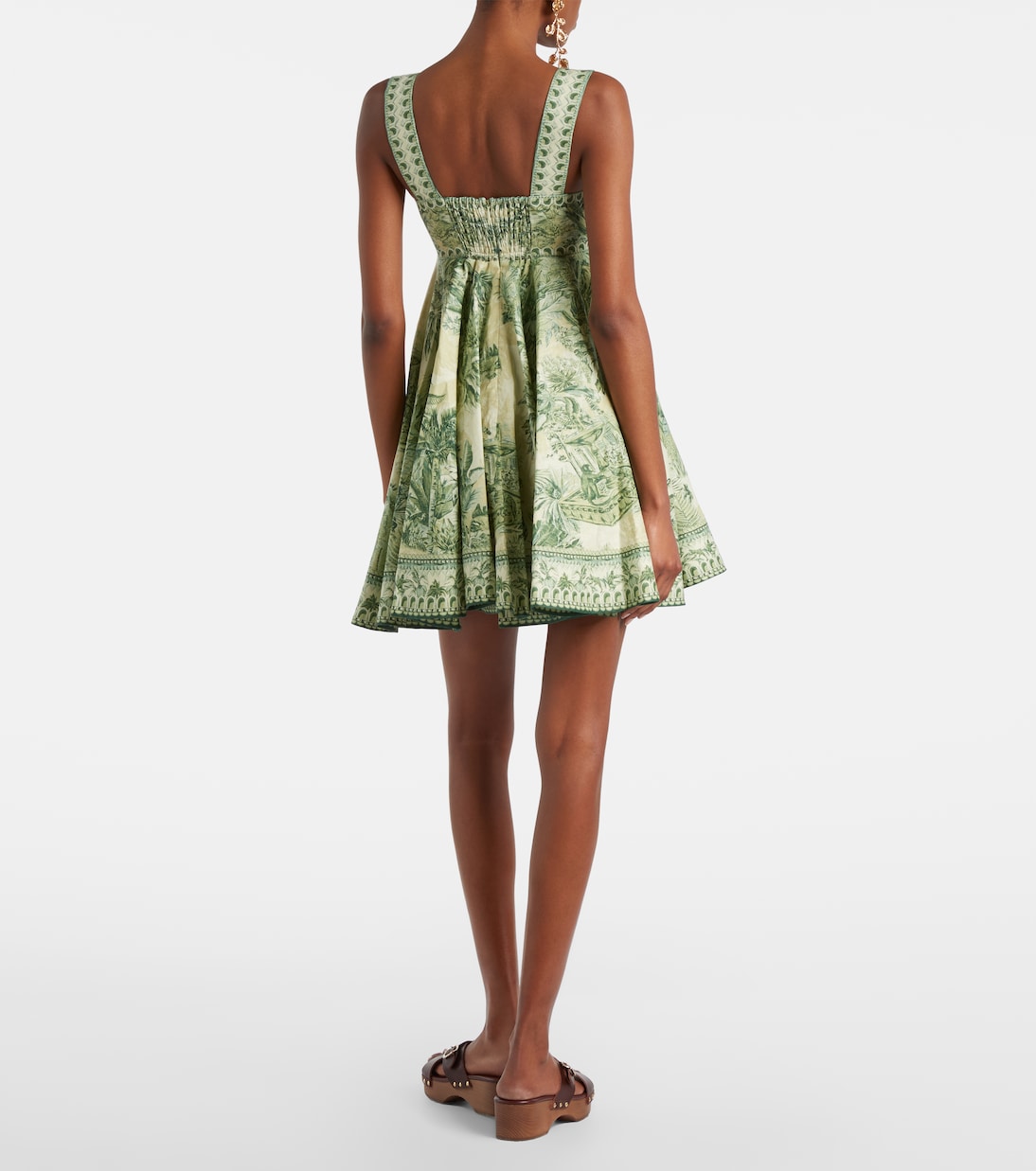 Sara printed linen minidress | Alémais