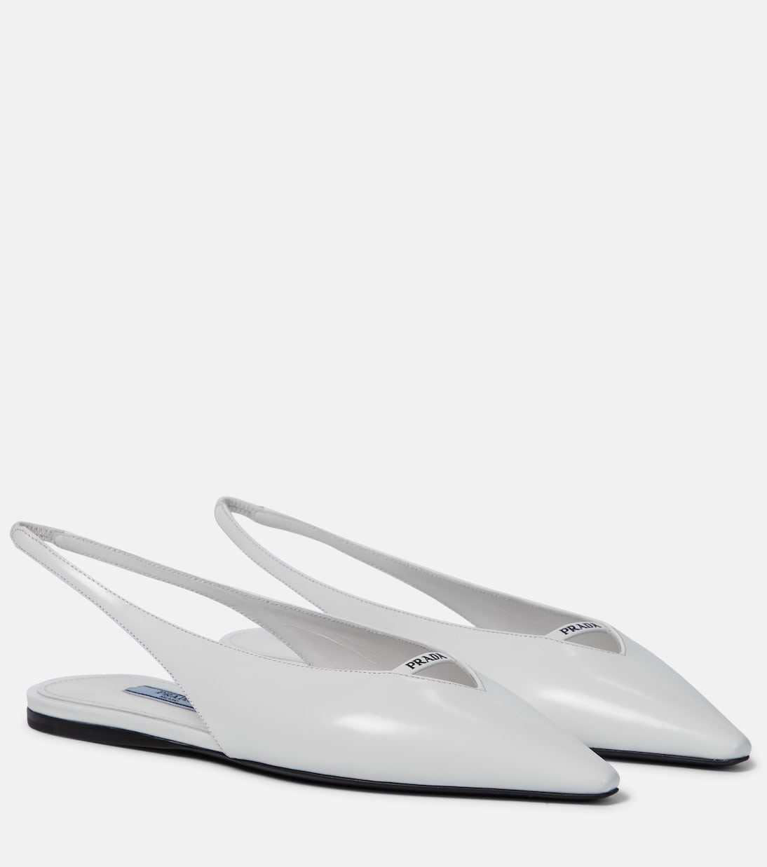 Leather slingback flats | Prada