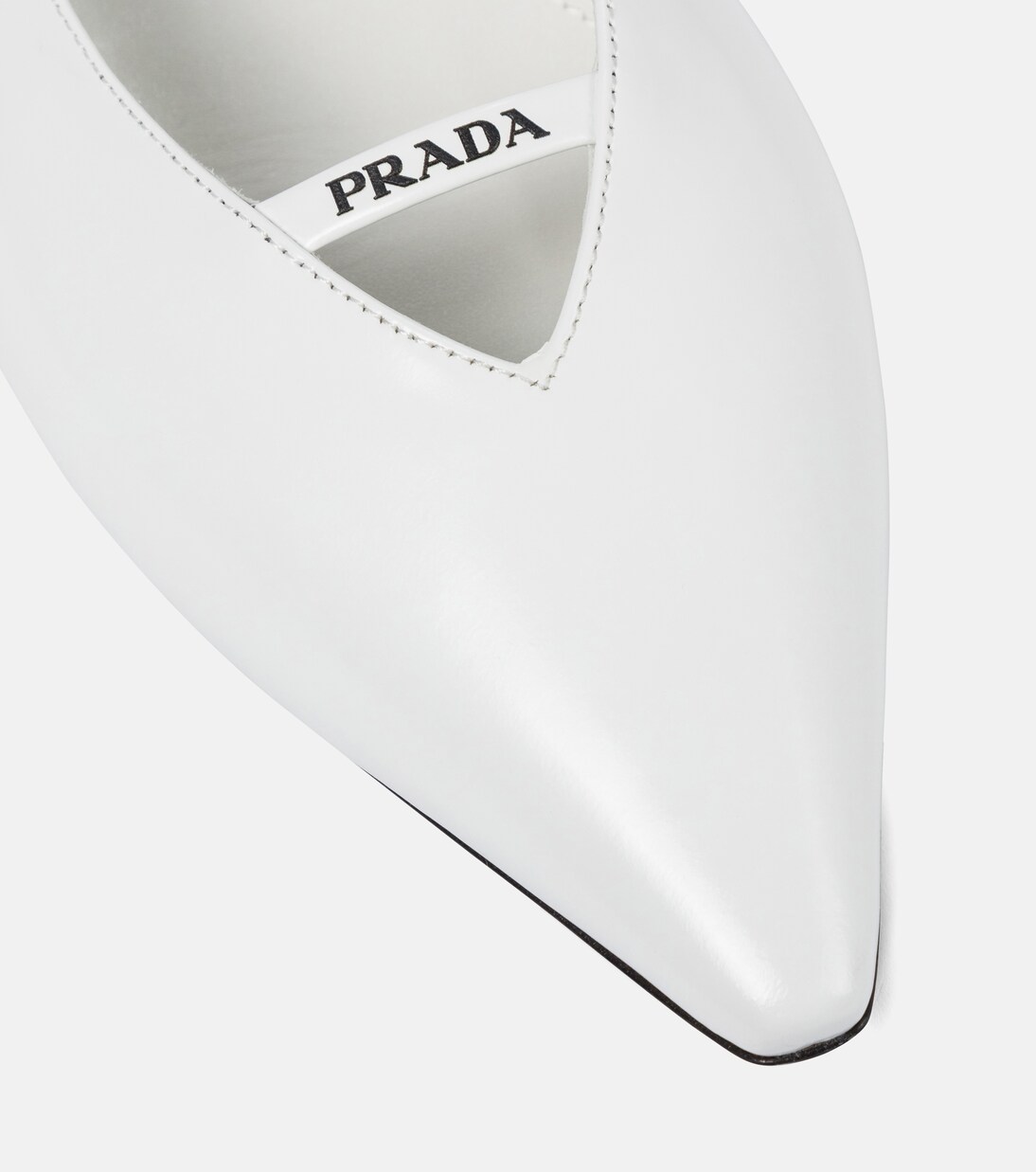 Leather slingback flats | Prada