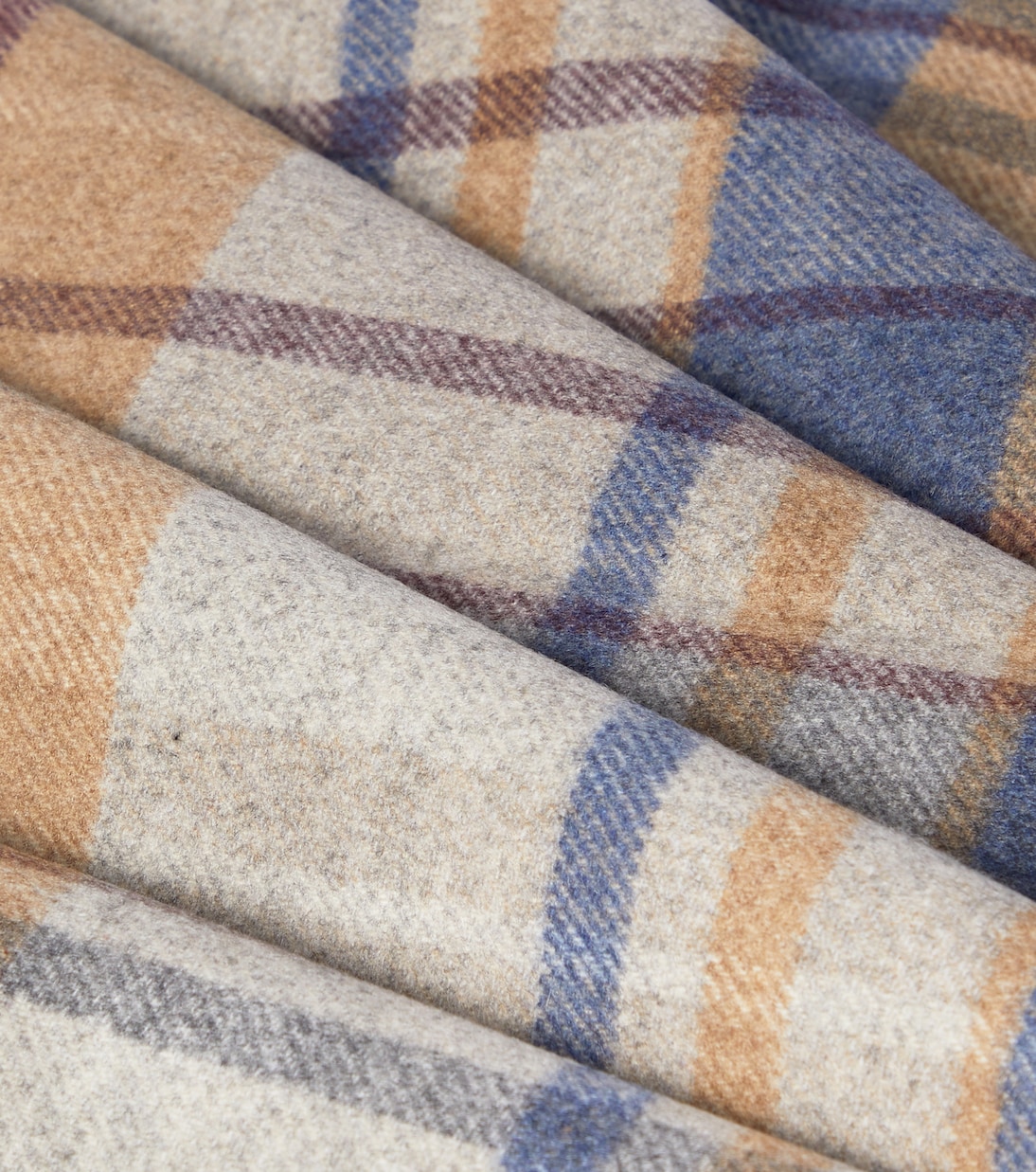 Checked fringed cashmere twill blanket | Gabriela Hearst