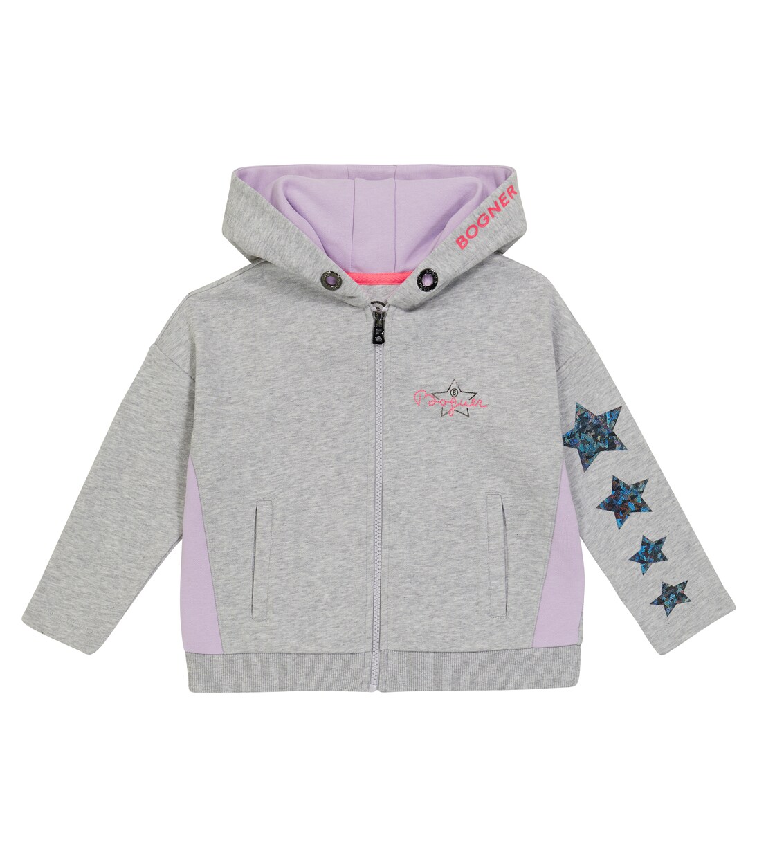 Cotton zipped hooded sweatshirt | Bogner Kids