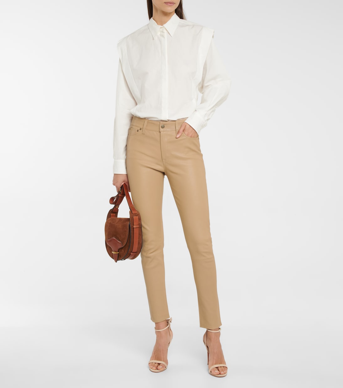 High-Rise-Hose aus Leder | Polo Ralph Lauren
