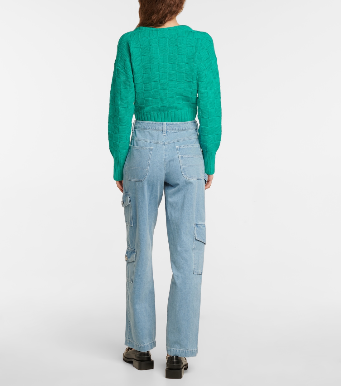 High-Rise Wide-Leg Jeans Easton  | Staud