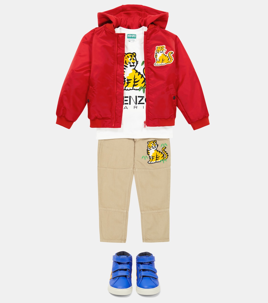 Wide-leg cotton twill pants | Kenzo Kids