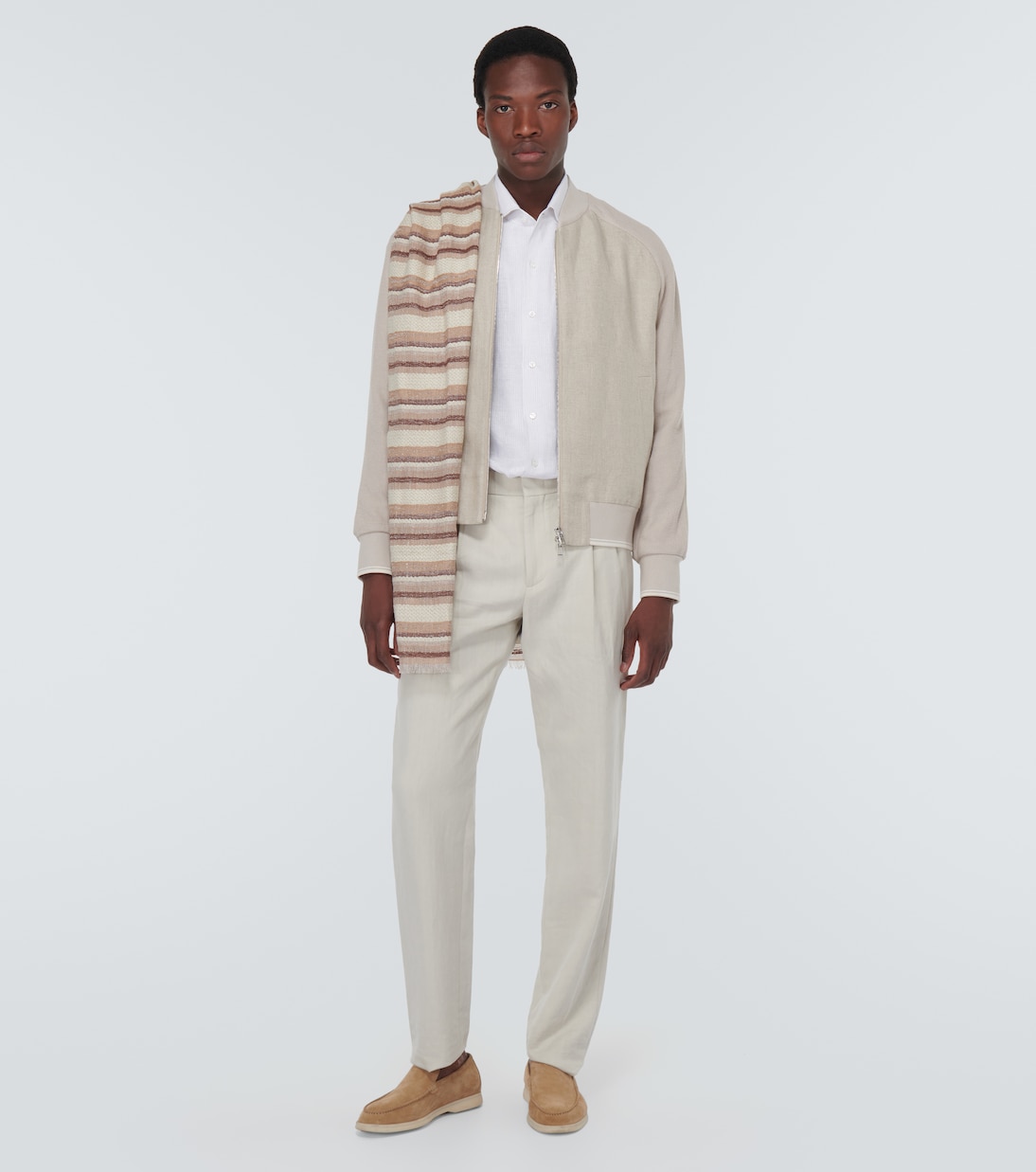 Camicia André in lino a righe | Loro Piana