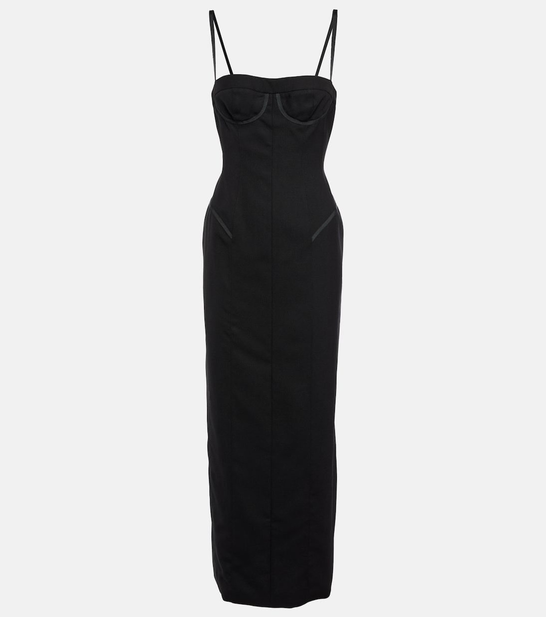 Corset wool and silk maxi dress | Thom Browne