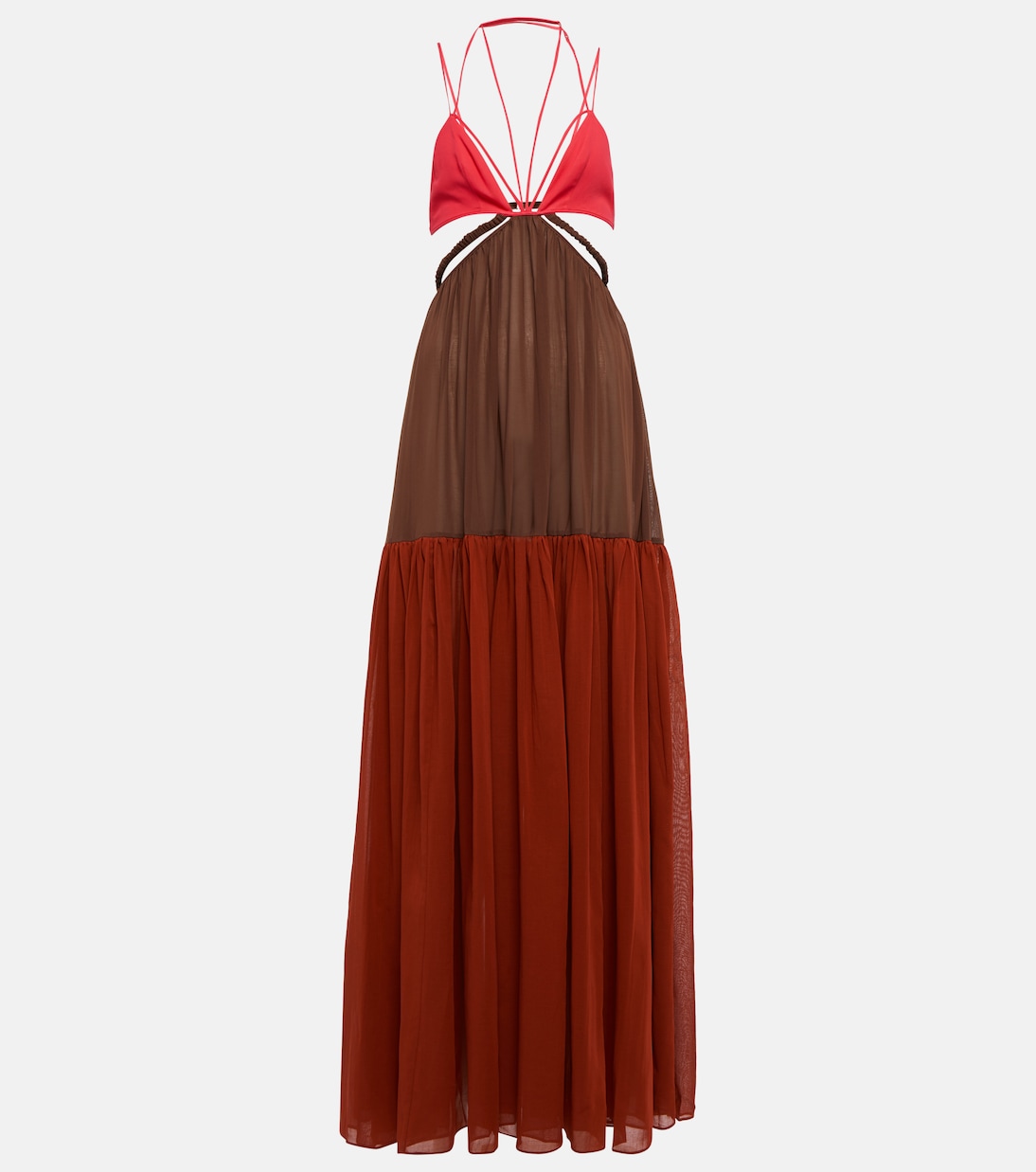 Vestido largo de algodón con abertura | Nensi Dojaka