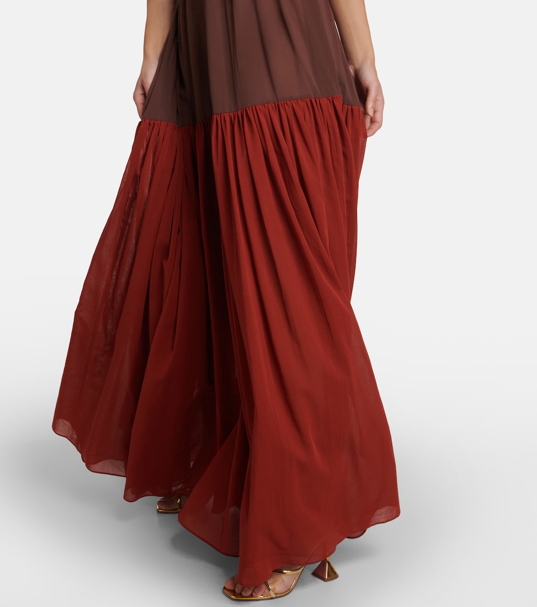 Vestido largo de algodón con abertura | Nensi Dojaka
