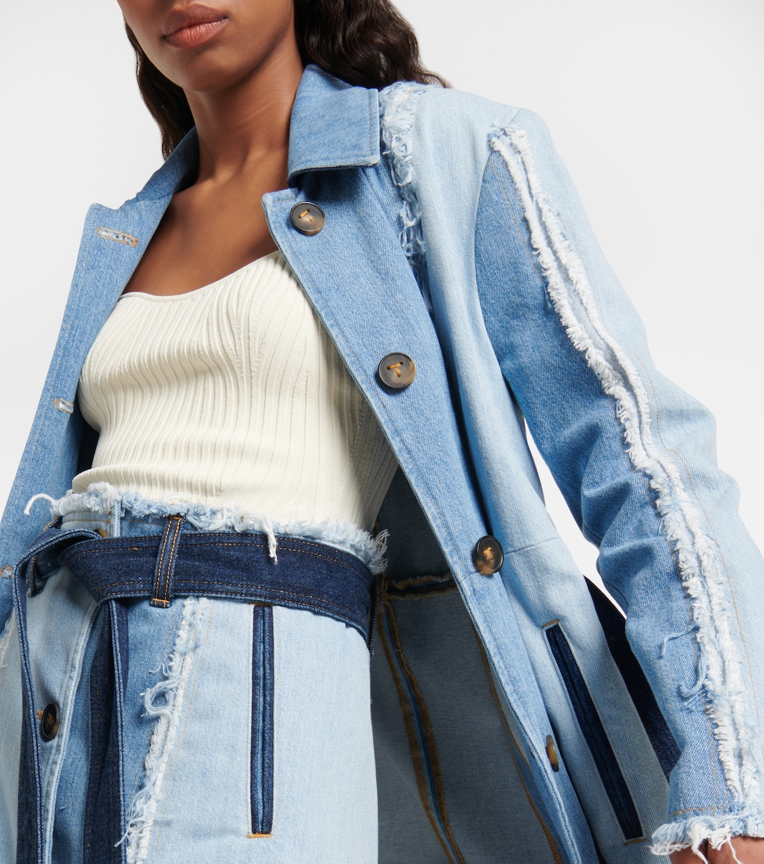 Abrigo con cinturón en denim | Tod's