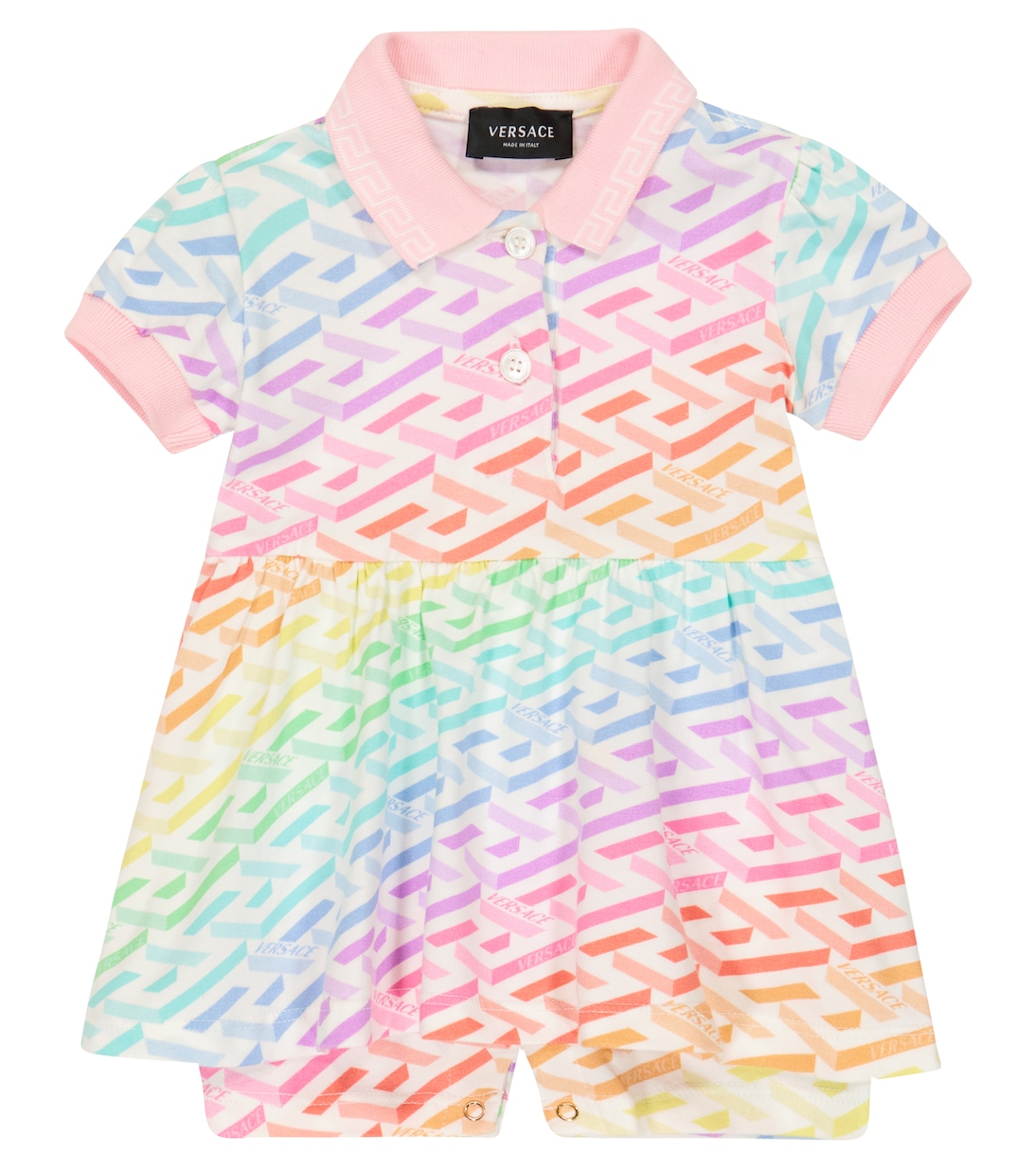 Baby - Abito La Greca in misto cotone | Versace Kids