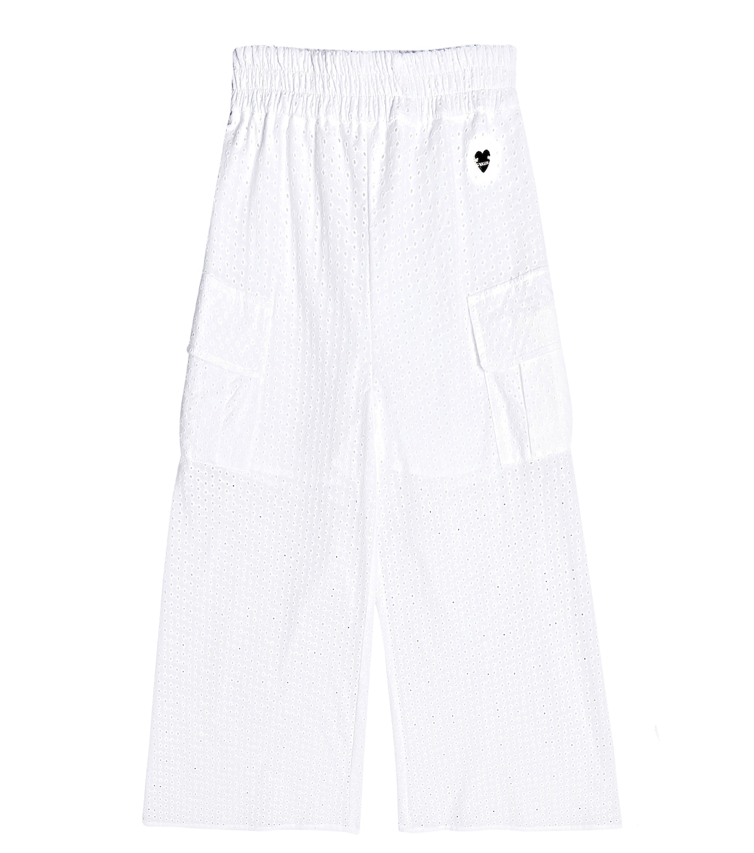 Pantalones de algodón con bordado inglés | Monnalisa